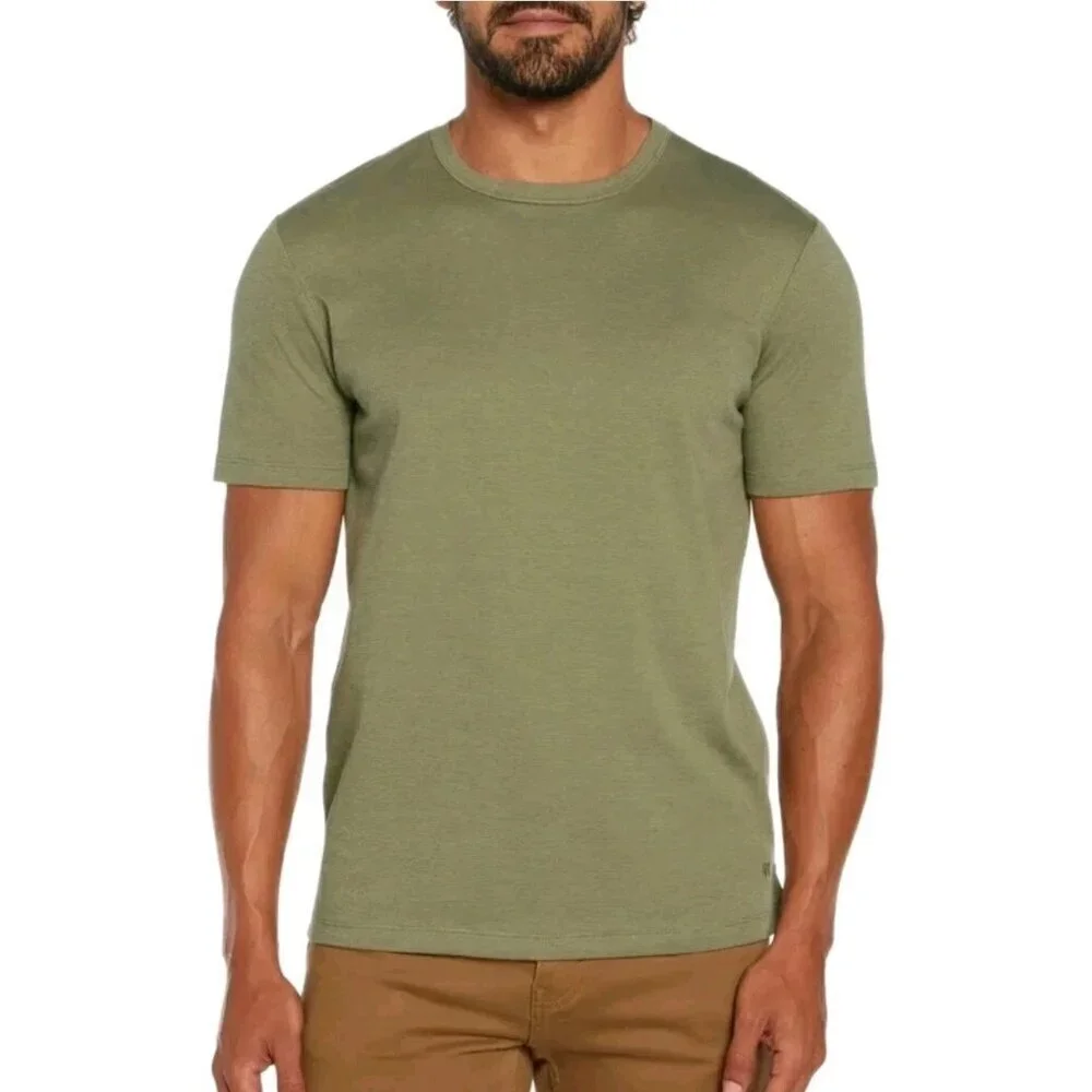 NWOT Banana Republic Men's M Luxe Touch Performance Tee Olive Green